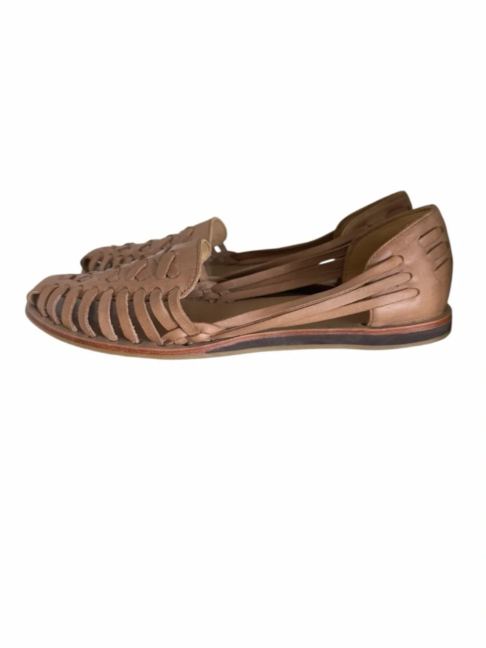 NISOLO Huarache Leather Sandals Tan Size 9.5 - Picture 5 of 9